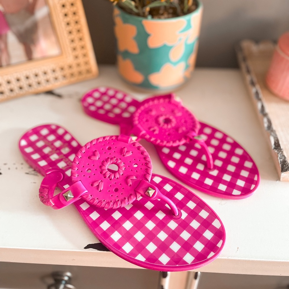 Jack Rogers Gingham Georgica Jelly Sandal